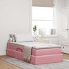 vidaXL Cama con almacenamiento y colch&oacute;n Rosa 100 x 200 cm Terciopelo