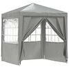 vidaXL Carpa de Fiesta Gris Claro 200 x 200 x 240 cm PE y acero