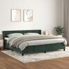 vidaXL Cama box spring con colch&oacute;n terciopelo verde oscuro 200x200 cm