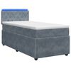 vidaXL Cama box spring con colch&oacute;n Gris oscuro 80 x 200 cm Terciopelo