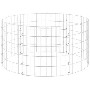 vidaXL Poste circular de gaviones acero galvanizado &Oslash;100x50 cm