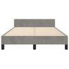 vidaXL Estructura de cama sin colch&oacute;n terciopelo gris claro 120x190 cm