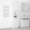 vidaXL Armario de ba&ntilde;o contrachapada blanco brillo 32x34x188,5cm