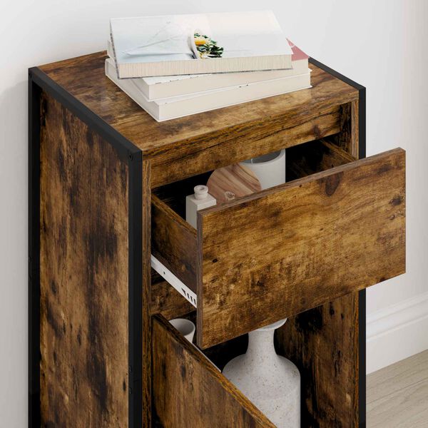 vidaXL Vitrina Roble Humo 81 x 36 x 150.5 cm Madera contrachapada