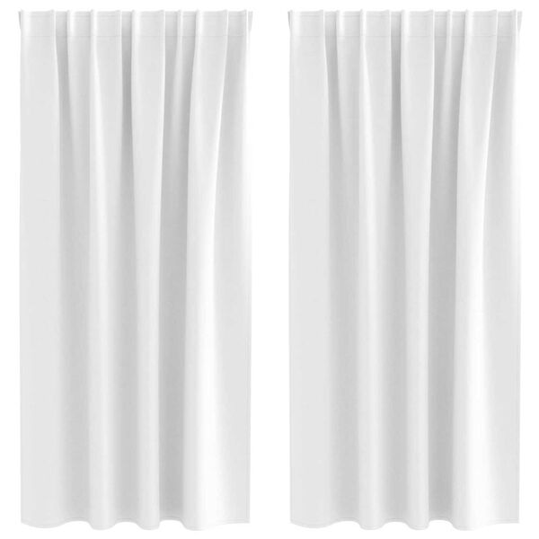 vidaXL Cortinas Opacas con Anillas 2 pcs brillante 175 x 140 cm