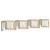 vidaXL Puerta para perros plegable con soportes 8 pcs Roble Sonoma