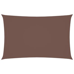vidaXL Toldo de vela rectangular tela Oxford marr&oacute;n 2x5 m