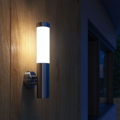 vidaXL Lámpara de pared RVS para interior y exterior impermeable