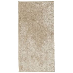 vidaXL Alfombra pelo largo aspecto brillante ISTAN beige 80x150 cm
