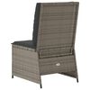 vidaXL Sillón reclinable de jardín con cojines ratán sintético gris