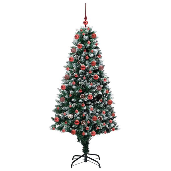 vidaXL Árbol de Navidad artificial Verde 180 cm PVC y Acero y Plástico
