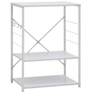 vidaXL Armario de microondas madera ingenier&iacute;a blanco 60x39,6x79,5 cm