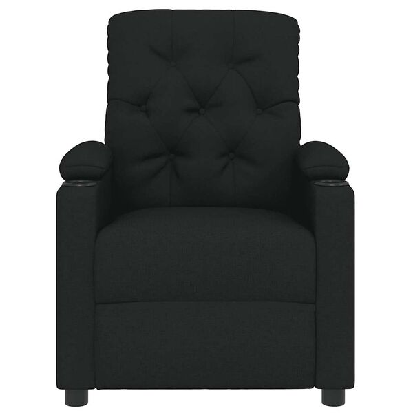 vidaXL Sill&oacute;n reclinable de tela negro