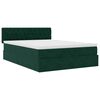 vidaXL Estructura cama otomana colch&oacute;n terciopelo verde oscuro