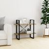 vidaXL Estantería de 2 niveles madera maciza de pino 80x30x70 cm