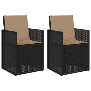 vidaXL Sillas de comedor de jard&iacute;n 2 uds. Gris Antracita y Topo PP