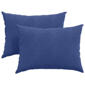 vidaXL Cojines de sof&aacute; 2 pcs Azul Polic&iacute;a 70 x 50 cm Tela de pana