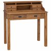 vidaXL Escritorio Natural 89,5 x 49,5 x 100 cm Madera de teca maciza