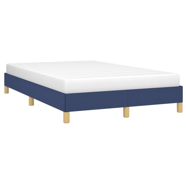 vidaXL Estructura de cama sin colch&oacute;n tela azul 120x190 cm