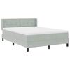 vidaXL Cama tipo Box Spring Gris Claro 200 x 140 cm Poli&eacute;ster