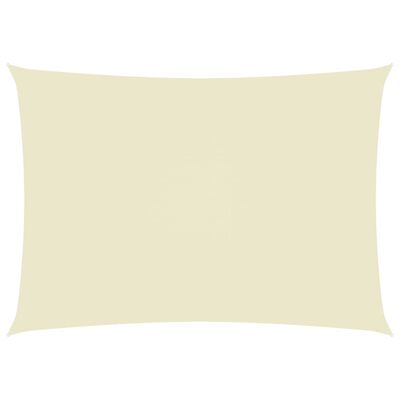 vidaXL Toldo de vela rectangular tela Oxford color crema 2x4,5 m