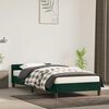 vidaXL Estructura de cama sin colch&oacute;n terciopelo verde oscuro 90x200cm