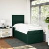 vidaXL Cama box spring con colch&oacute;n terciopelo verde oscuro 80x200 cm