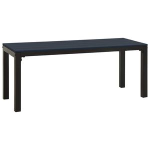 vidaXL Banco de jard&iacute;n acero y WPC negro 110 cm