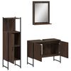 vidaXL Set de muebles de baño 3 pzas madera contrachapada roble marrón