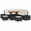vidaXL Conjunto de sof&aacute;s de jard&iacute;n 8 uds. Negro rat&aacute;n sint&eacute;tico