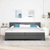 vidaXL Cama tipo Box Spring con colch&oacute;n Gris oscuro 200 x 200 cm tela