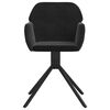 vidaXL Sillas de comedor giratorias 2 uds terciopelo negro