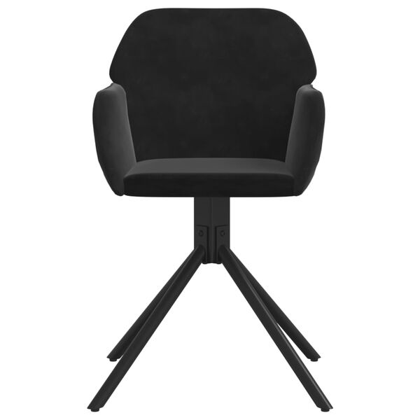 vidaXL Sillas de comedor giratorias 2 uds terciopelo negro