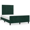 vidaXL Estructura cama sin colch&oacute;n terciopelo verde oscuro 120x190cm
