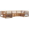 vidaXL Conjunto de sof&aacute;s de exterior 6 uds. Natural