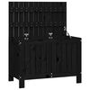 vidaXL Caja de almacenaje jard&iacute;n madera de pino negro 76x42,5x54 cm