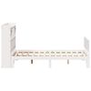 vidaXL Cama con estantería sin colchón madera maciza blanca 150x200 cm