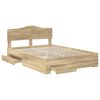 vidaXL Estructura de cama con cabecera Roble Sonoma 150 x 200 cm