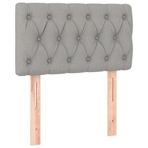 vidaXL Cabecero de tela gris claro 80x7x78/88 cm