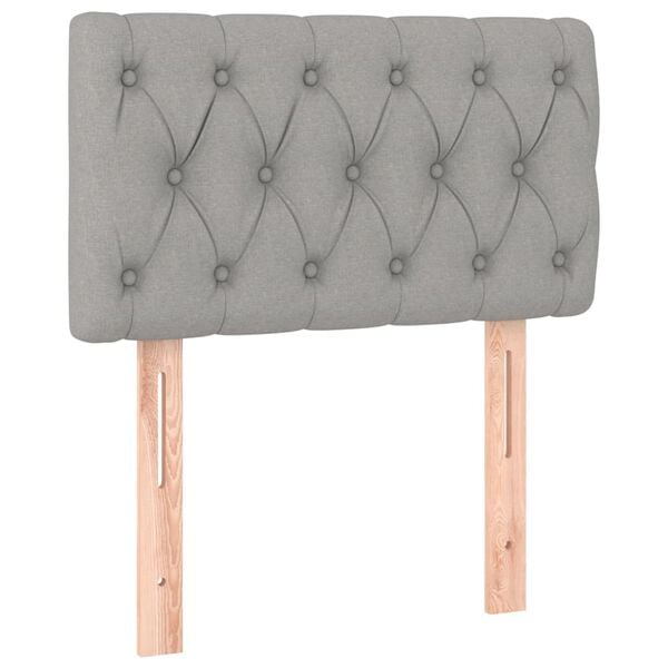 vidaXL Cabecero de tela gris claro 80x7x78/88 cm