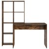 vidaXL Escritorio con estante Roble ahumado 138,5 x 55 x 143 cm