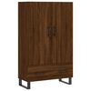 vidaXL Aparador alto madera de ingenier&iacute;a roble marr&oacute;n 69,5x31x115 cm