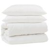 vidaXL Juego de Edred&oacute;n con almohada 3 uds. Blanco Microfibra