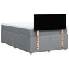 vidaXL Cama box spring con colch&oacute;n tela gris claro 120x200 cm