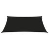 vidaXL Toldo de vela trapezoidal de tela oxford negro 3/4x3 m