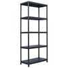 vidaXL Estanter&iacute;a de pl&aacute;stico 500 kg 90x60x180 cm negro