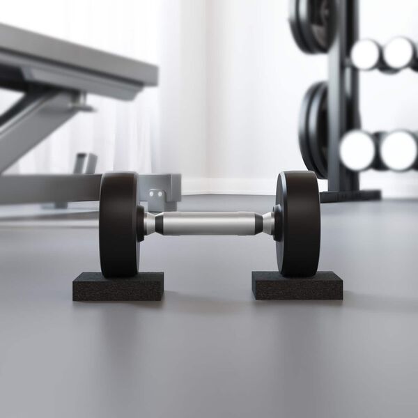 vidaXL Almohadilla de Goma 25 pcs Negro 9 x 6 x 2 cm Goma