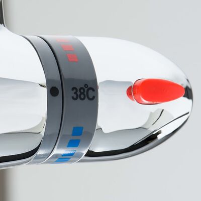 SCHÜTTE Grifo mezclador termostático para ducha SUPRA cromado