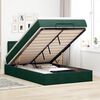 vidaXL Cama otomana con colch&oacute;n 120x190 cm terciopelo verde oscuro