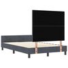 vidaXL Cama tipo Box Spring Gris oscuro 120 x 200 cm Terciopelo